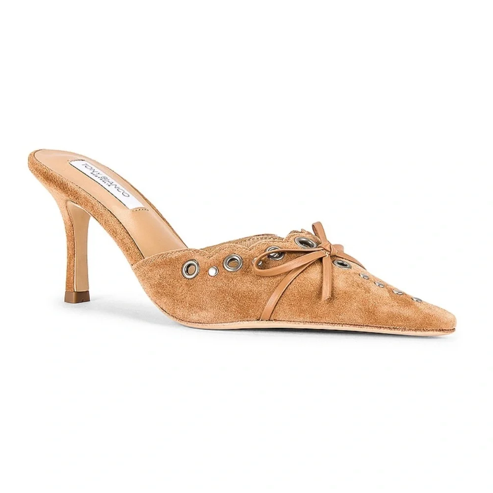 Tony Bianco Shae Mule Butterscotch Suede Size 9 - Picture 7 of 11